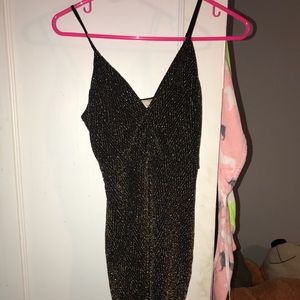 Black and Gold Homecoming Dress